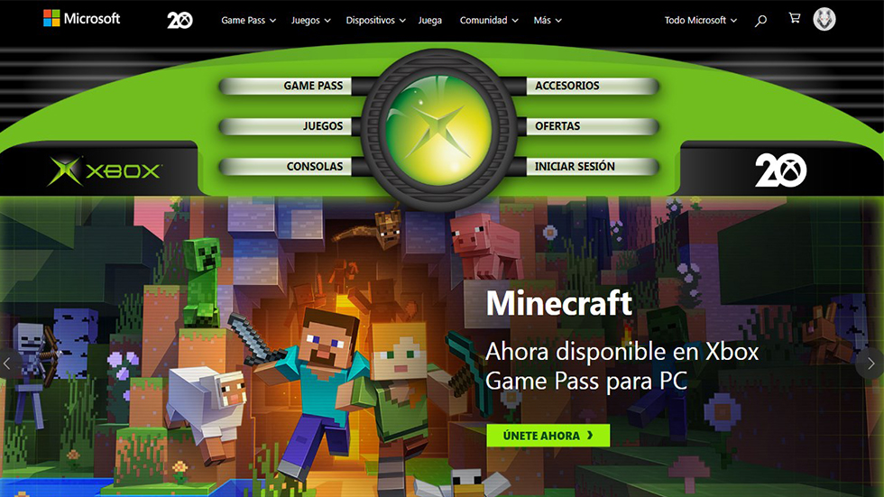 Xbox Página Web